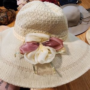 Beige summer hats